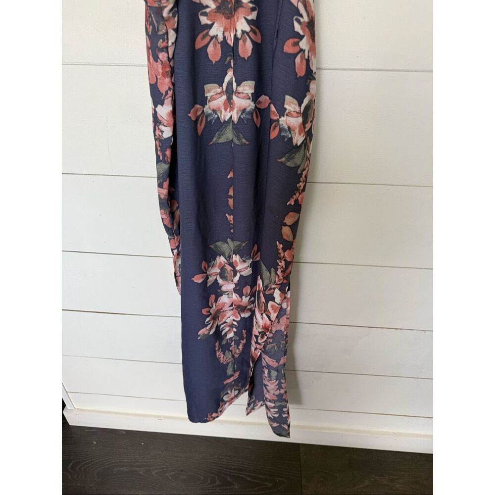 Charlotte Russe Women’s Large Purple Floral Cut Out Dress Maxi - Picture 6 of 7